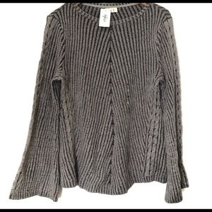 NWT Style & co Ribbed sweater bell sleeve XL